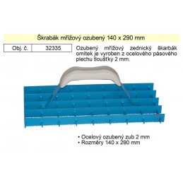 Škrabák mřížový ozubený 140...