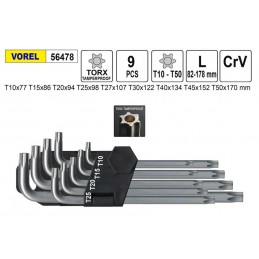 Klíče Torx zahnuté  T10 - T50