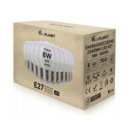 10x LED žárovka E27 - G45 -...